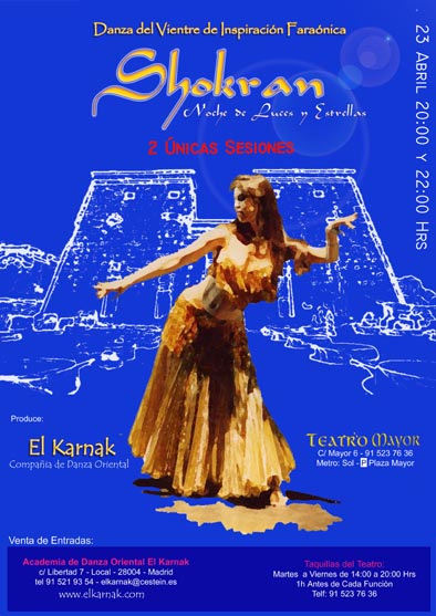 Shokran - Espectaculos danza del vientre Teatro Yasmina Andrawis