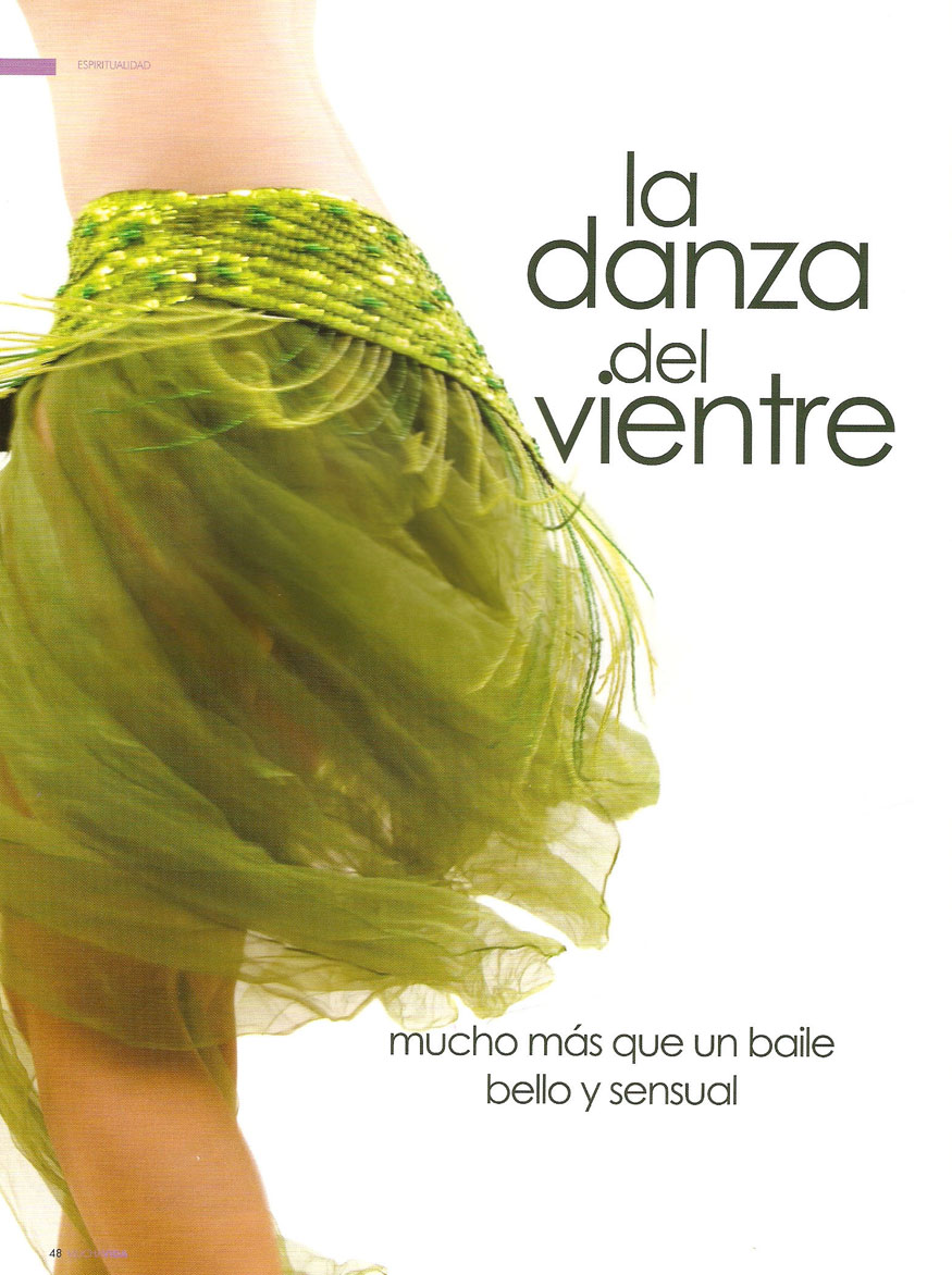 Reportajes de prensa de Yasmina Andrawis y la Academia Danza Oriental El Karnak en revista Mucha Vida